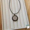 Кулон Дзеркало вінтажне 20 мм колір бронза. На шнурку